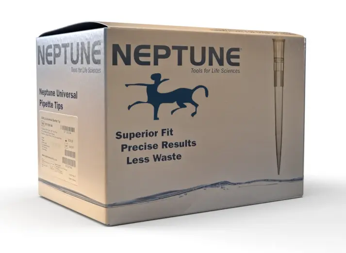 [43-BT100] Neptune Filter Tips 10-100 µL Universal Fit Racked, Low Retention, Pre-Sterilized